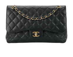 Jumbo Classic Double Flap, Caviar, Black, 17325594(2012-13), 2*